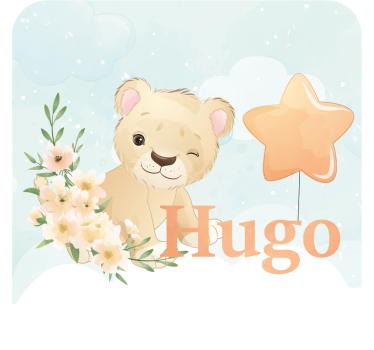 Sous verre personnalisable lion fantaisiste avec étoile - TenStickers