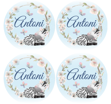 Sous verre personnalisable illustration zèbre personnalisée - TenStickers