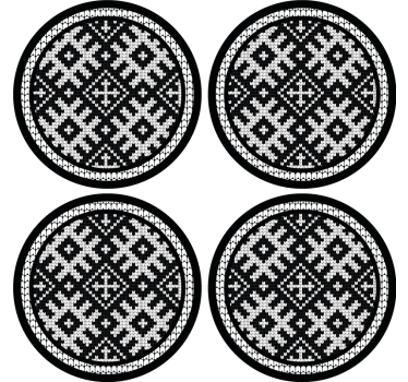 Sous verre motifs tricotés - TenStickers