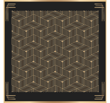 Sous verre motif de feuille géométrique - TenStickers