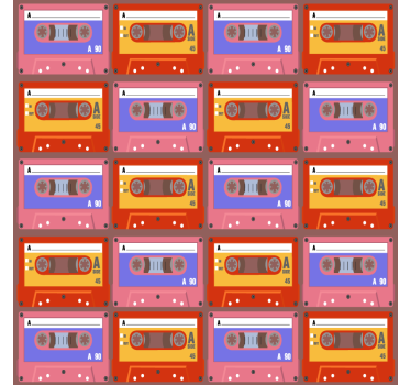 Sous verre vintage cassettes audio rétro - TenStickers
