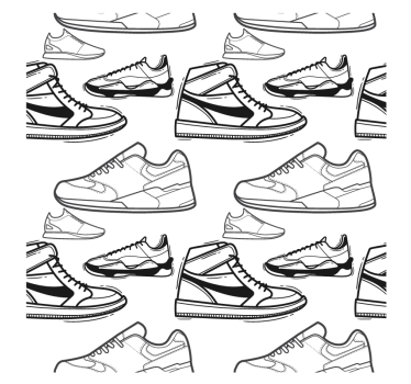 Sous verre moderne motifs de contours de baskets - TenStickers