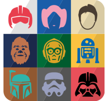Sous verre bière visages de personnages iconiques - TenStickers