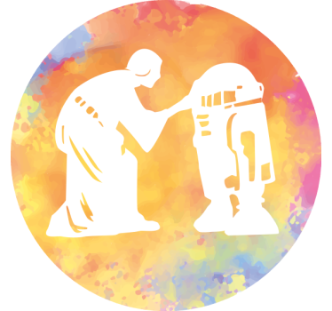 Sous verre bière silhouette d'interaction personnage - TenStickers