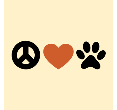 Sous verre citation paix amour animaux - TenStickers