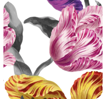 Sous verre moderne motifs botaniques vivants - TenStickers