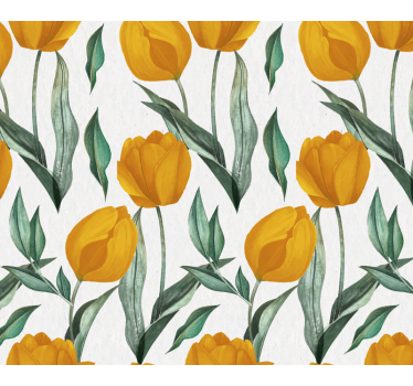 Sous verre motifs de tulipes jaunes - TenStickers