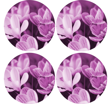 Sous verre Élément floral vibrant - TenStickers