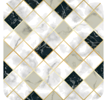 Sous verre carreaux à motif marbré - TenStickers