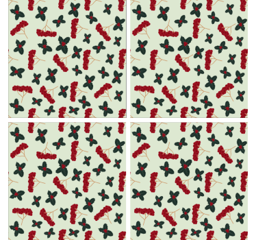 Sous verre fond floral inspiré - TenStickers