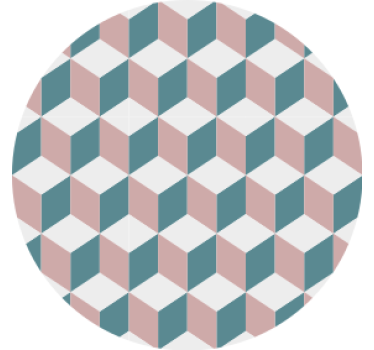 Sous verre motif de cubes géométriques - TenStickers