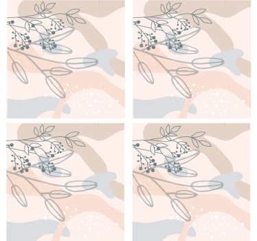 Sous verre motifs floraux abstraits - TenStickers