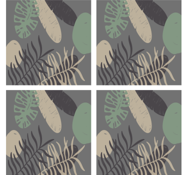 Sous verre motif texturé feuillu - TenStickers
