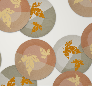 Sous verre moderne superpositions de motifs de feuilles - TenStickers