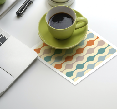 Sous verre vintage motif ondulé multicolore - TenStickers