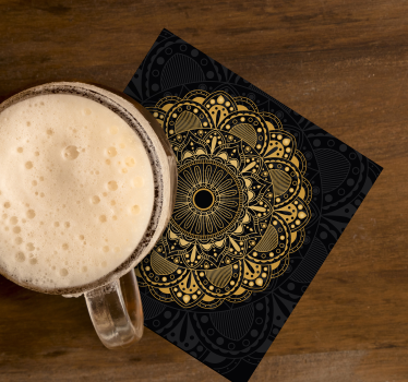 Dessous de verre mandala couleur or - TenStickers