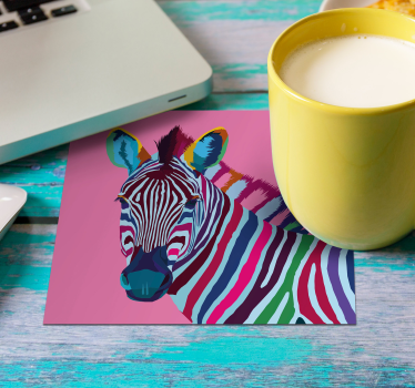Dessous de verre tres moderne Pop art zèbre - TenStickers