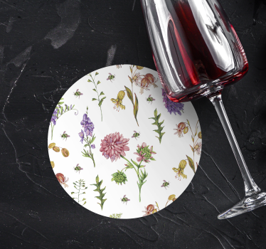 Sous verre accents floraux élégants - TenStickers