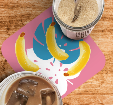 Sous verre bière arrangement de bananes vibrantes - TenStickers