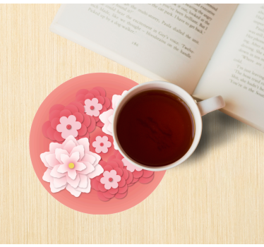 Sous verre bière arrangement floral superposé - TenStickers