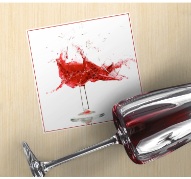 Sous verre bière boisson rouge éclaboussante - TenStickers