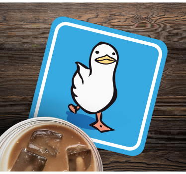 Sous verre bière canard de dessin animé qui marche - TenStickers