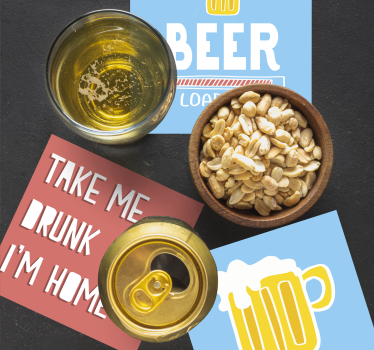 Sous verre bière citations amusantes sur les boissons - TenStickers