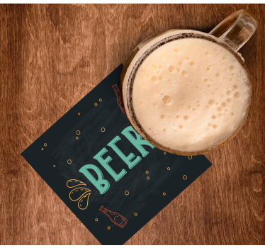 Sous verre bière concept de bière ludique - TenStickers