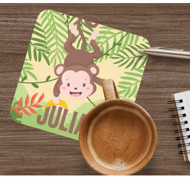 Sous verre bière design singe ludique - TenStickers