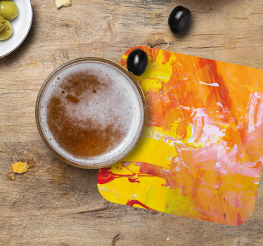 Sous verre bière éclat abstrait vibrant - TenStickers