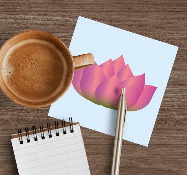 Sous verre bière fleur de lotus en éclosion - TenStickers