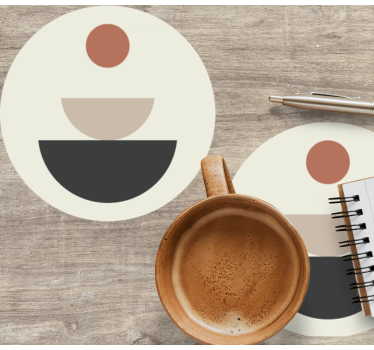 Sous verre bière formes circulaires superposées - TenStickers