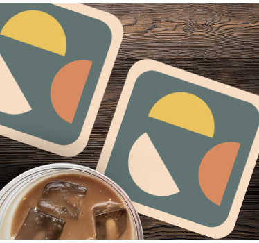 Sous verre bière formes colorées géométriques - TenStickers