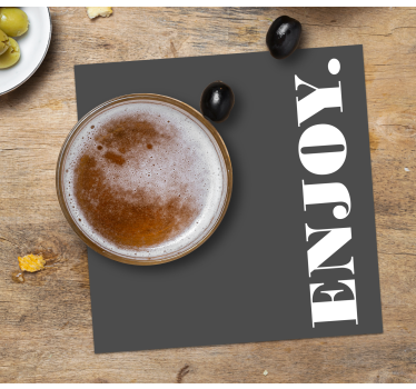 Sous verre bière gris foncé texturé à apprécier - TenStickers