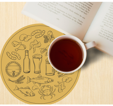 Sous verre bière icônes de nourriture et boisson - TenStickers