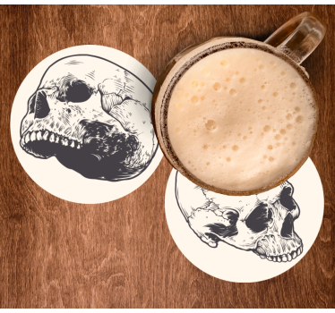 Sous verre bière illustrations de crânes - TenStickers