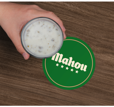 Sous verre bière marqueur circulaire classique - TenStickers