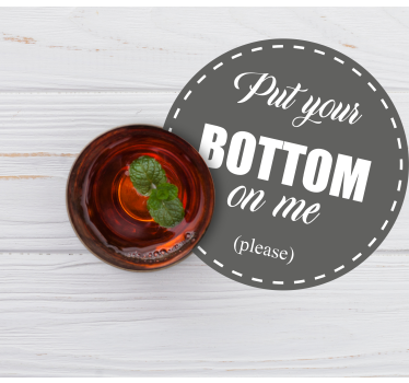 Sous verre bière message ludique à boire - TenStickers
