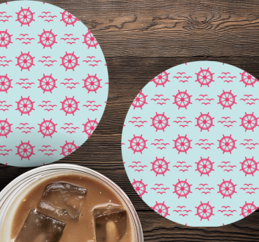 Sous verre bière motif de roue nautique - TenStickers