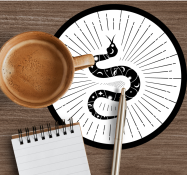Sous verre bière motif serpent abstrait - TenStickers