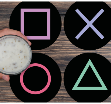 Sous verre bière motifs colorés et géométriques - TenStickers