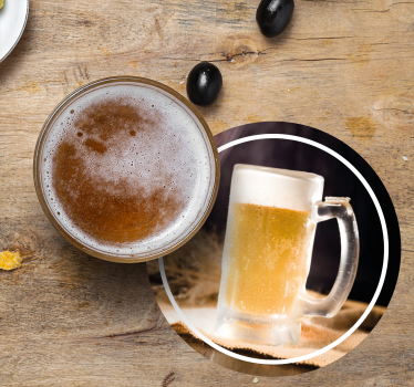 Sous verre bière mug glacé avec mousse - TenStickers