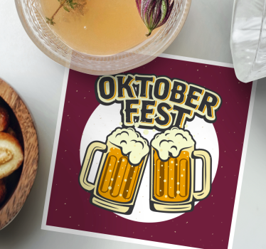 Sous verre bière mugs de bière joyeux - TenStickers