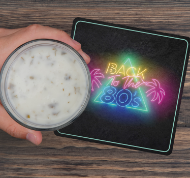 Sous verre vintage néon rétro des années 80 - TenStickers