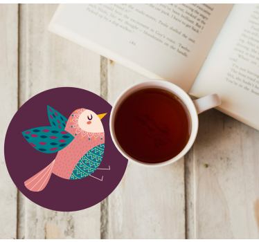 Sous verre bière personnage d'oiseau fantaisiste - TenStickers