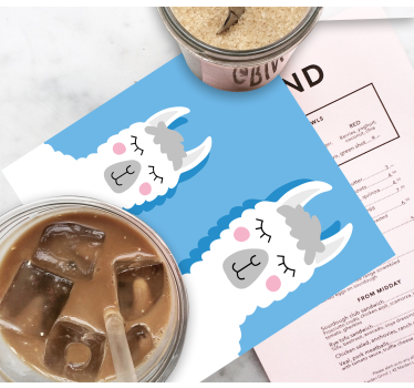 Sous verre bière personnages de lama ludiques - TenStickers