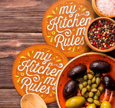 Sous verre bière règles de cuisine texte - TenStickers