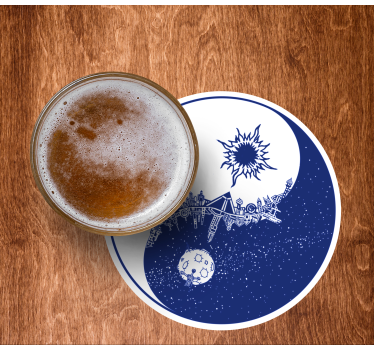 Sous verre bière scène cosmique céleste - TenStickers