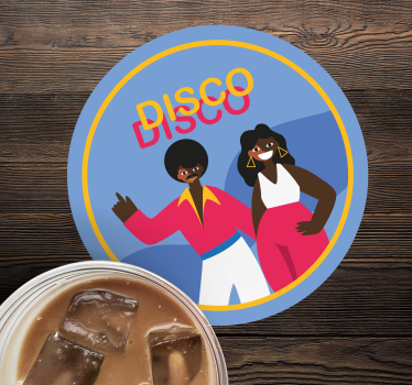 Sous verre bière soirée disco danse - TenStickers