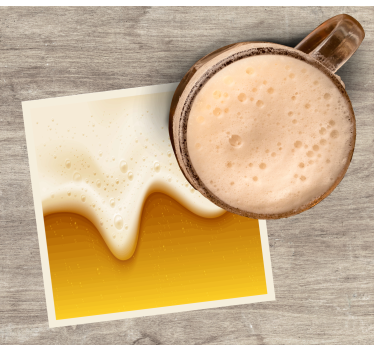 Sous verre bière surface mousseuse - TenStickers